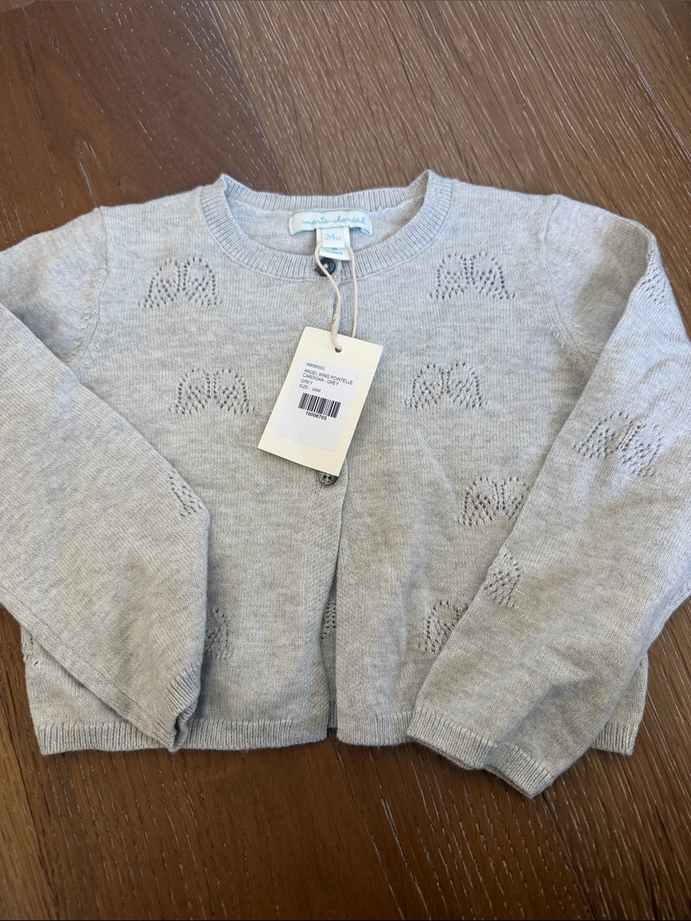 Marie Chantal Angel Wing Pointelle Cardigan size 24